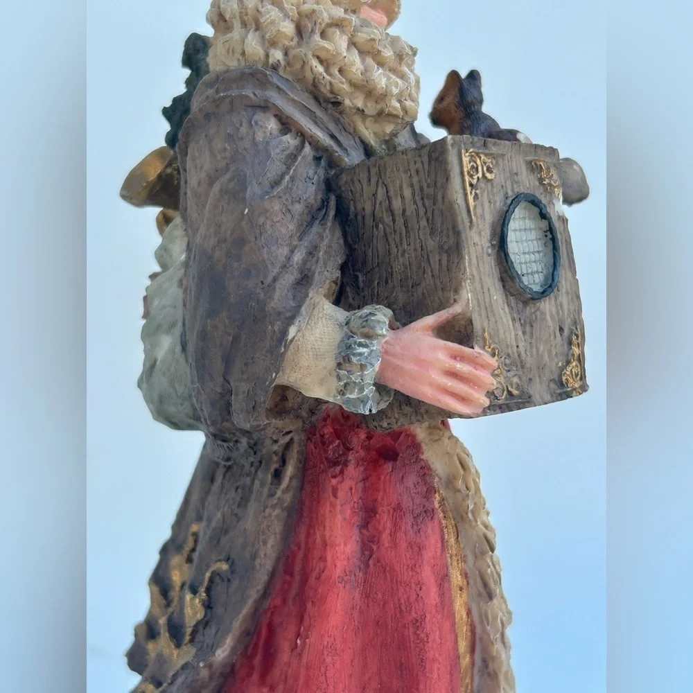 Vintage World Bazaars Old World Santa Figurine With Squirrel Christmas Decor